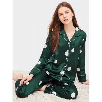 Pijama dama satin Zeleno ADCP0002 Adictiv de firma originale