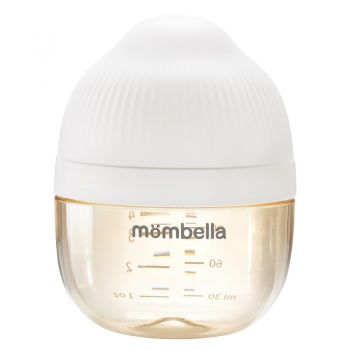 Biberon Anticolici Mombella Brest-Like120ml Tetina S flux lent PPSU Ivory la reducere