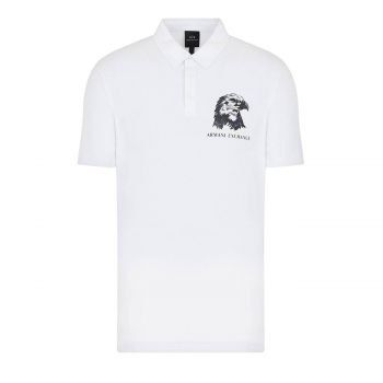 Eagle Printed Cotton Polo Shirt M