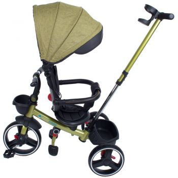 Tricicleta pliabila Impera Kidscare scaun rotativ copertina de soare maner pentru parinti kaki