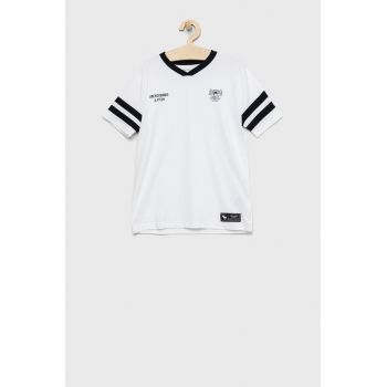 Abercrombie & Fitch tricou copii culoarea alb, cu imprimeu