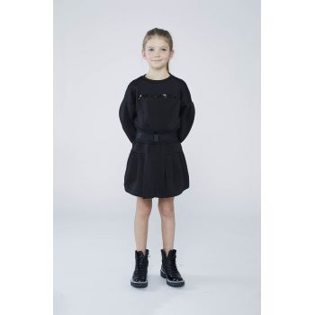 Karl Lagerfeld rochie fete culoarea negru, mini, evazati ieftina