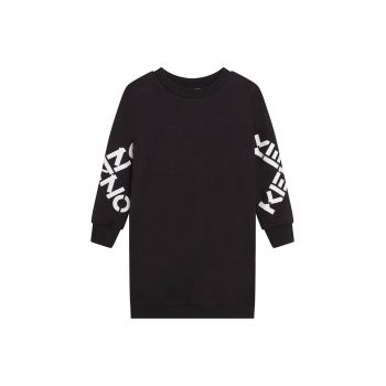 Kenzo Kids rochie fete culoarea gri, mini, drept
