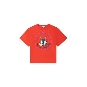 Marc Jacobs tricou de bumbac pentru copii culoarea alb