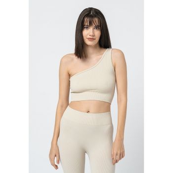 Top crop cu decolteu asimetric Jaia