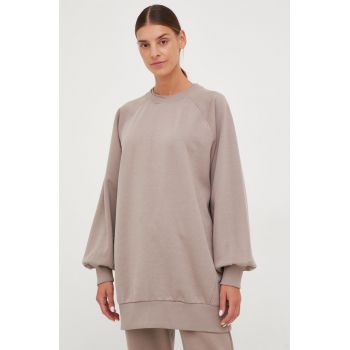 4F bluza femei, culoarea bej, neted