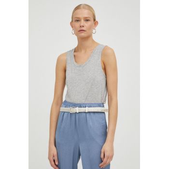 American Vintage top femei, culoarea gri ieftin