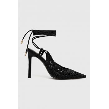 Answear Lab pantofi cu toc culoarea negru