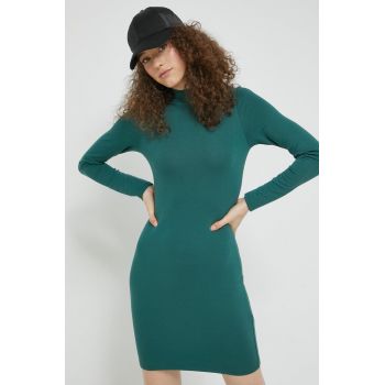 Hollister Co. rochie culoarea verde, mini, mulata de firma originala