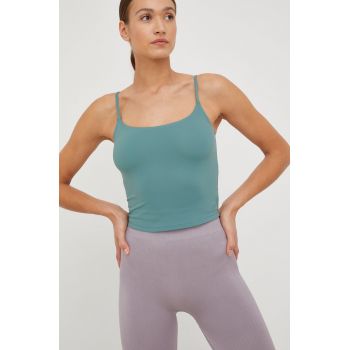 4F top de yoga culoarea verde