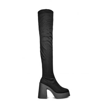 Altercore cizme Daphne Faux Suede femei, culoarea negru, cu platforma ieftine