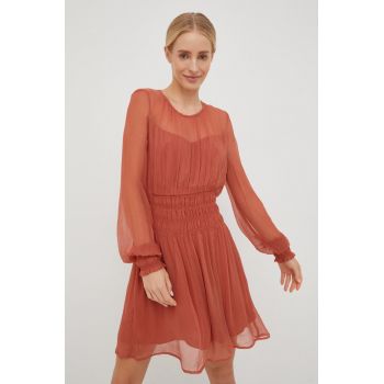 Billabong rochie culoarea portocaliu, mini, evazati