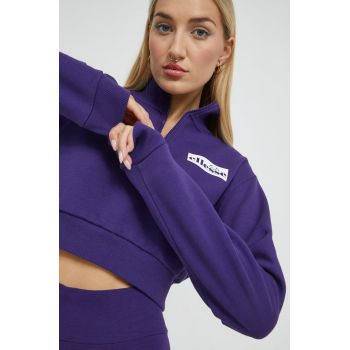 Ellesse bluza femei, culoarea violet, neted de firma original