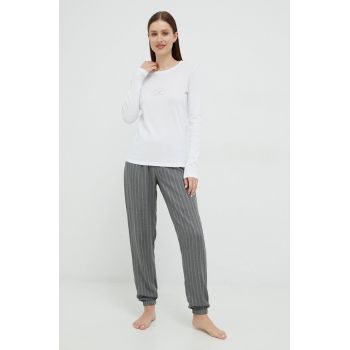 Emporio Armani Underwear pijama femei, culoarea gri