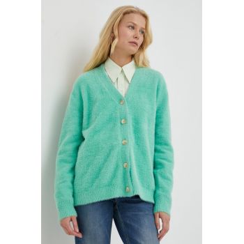 Levi's cardigan femei, culoarea verde, light