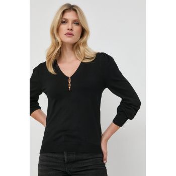 Morgan pulover femei, culoarea negru, light