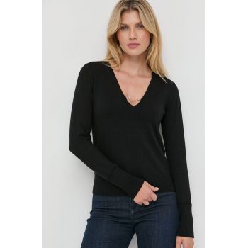 Morgan pulover femei, culoarea negru, light