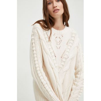 Answear Lab pulover femei, culoarea bej, călduros ieftin
