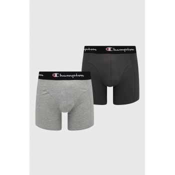 Champion boxeri (2-pack) barbati, culoarea gri de firma originali