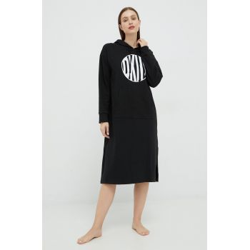 Dkny camasa de pijama femei, culoarea negru