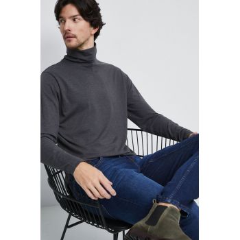 Medicine longsleeve barbati, culoarea gri, neted