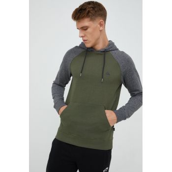 Quiksilver bluza barbati, culoarea verde, melanj ieftin