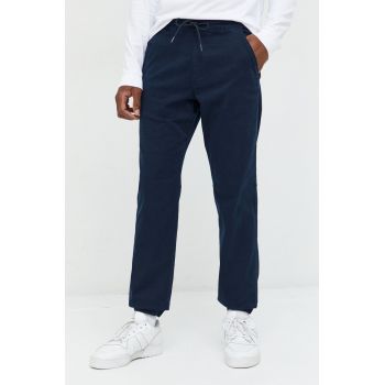 Abercrombie & Fitch pantaloni barbati, culoarea albastru marin de firma originali