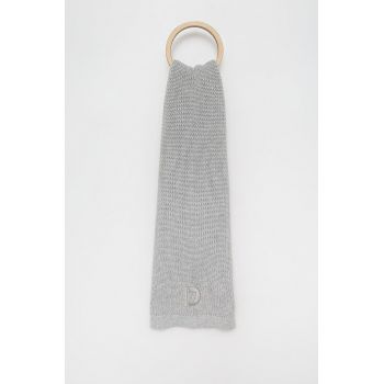 Tom Tailor fular barbati, culoarea gri, neted