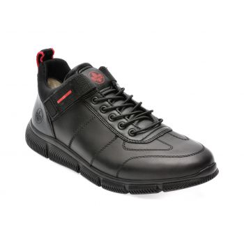Pantofi sport RIEKER negri, B0434, din piele naturala