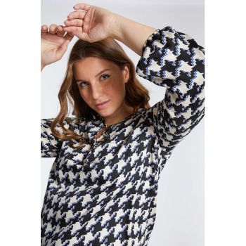 Bluza cu model houndstooth