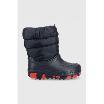 Crocs cizme de iarna copii culoarea albastru marin ieftina