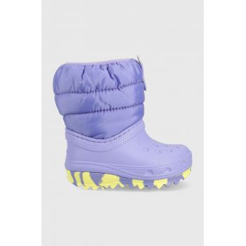 Crocs cizme de iarna copii culoarea violet ieftina