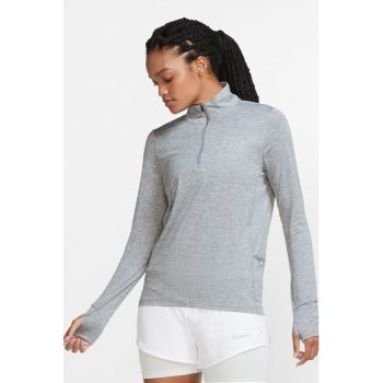 Bluza cu fenta cu fermoar si tehnologie Dri-Fit pentru alergare