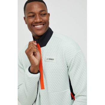 adidas TERREX hanorac Utilitas barbati, culoarea verde, neted