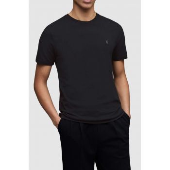 AllSaints tricou din bumbac culoarea negru, neted