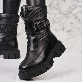 Cizme Dama Imblanite Negre din Fas Nena A2751