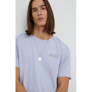 Levi's tricou din bumbac culoarea violet, cu imprimeu