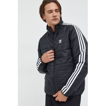 adidas Originals geaca barbati, culoarea negru, de tranzitie