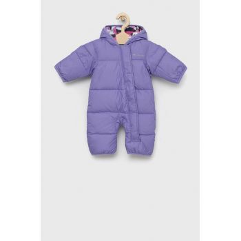 Columbia salopeta din puf pentru bebelusi culoarea violet