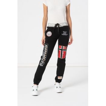 Pantaloni sport cu imprimeu logo Myer