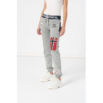 Pantaloni sport cu imprimeu logo Myer