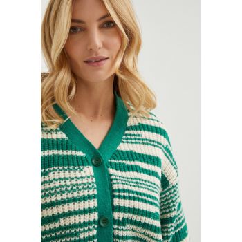 Answear Lab cardigan femei, culoarea verde, călduros