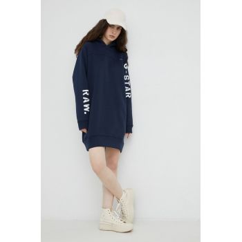 G-Star Raw rochie culoarea albastru marin, mini, oversize ieftina