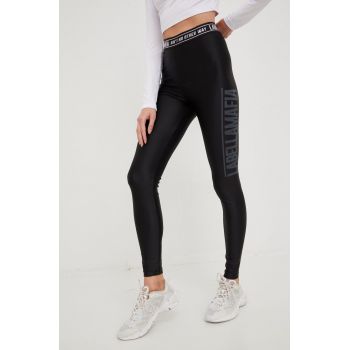 LaBellaMafia leggins de antrenament Fierce femei, culoarea negru, cu imprimeu