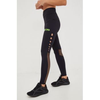 LaBellaMafia leggins de antrenament Movement femei, culoarea negru, cu imprimeu