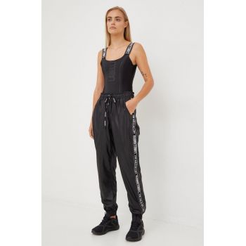 LaBellaMafia pantaloni femei, culoarea negru, neted