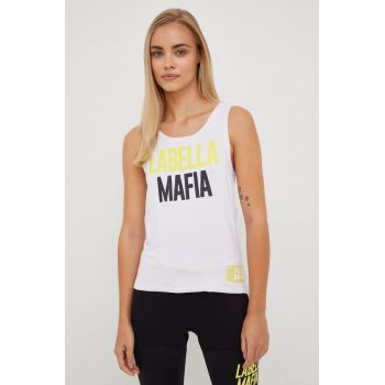 LaBellaMafia top Fan femei, culoarea alb