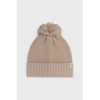 Marmot caciula culoarea bej, din tricot gros Marmot caciula culoarea bej, din tricot gros