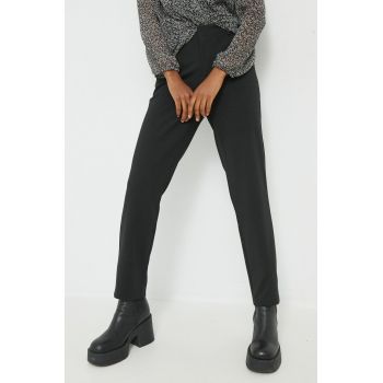 Only pantaloni femei, culoarea negru, mulata, high waist