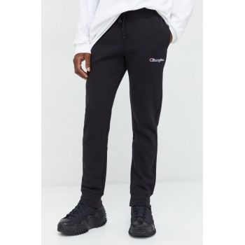 Champion pantaloni de trening barbati, culoarea negru, neted